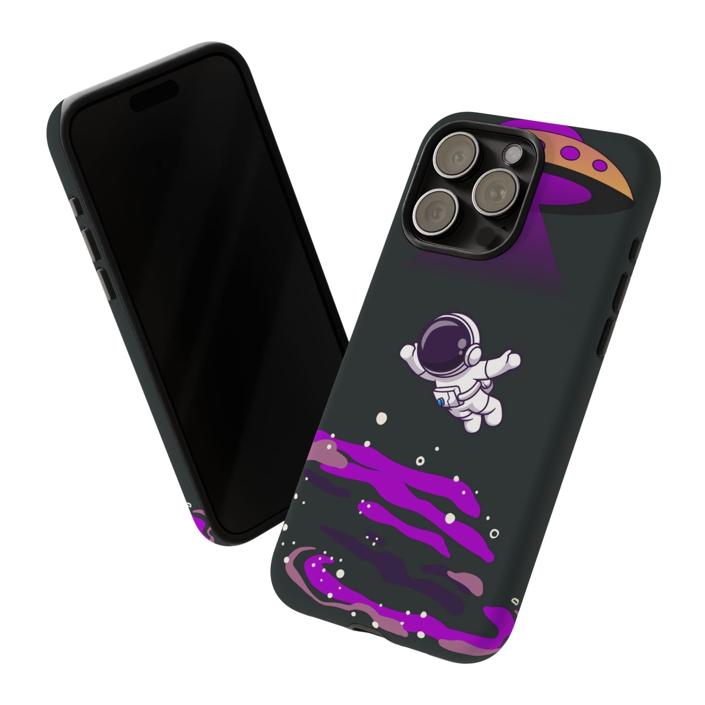 Black and Purple Minimalist Modern Space Phone Case