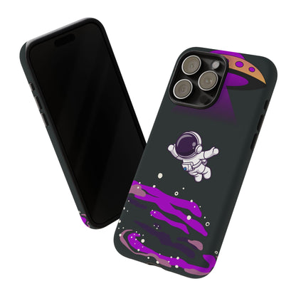 Black and Purple Minimalist Modern Space Phone Case