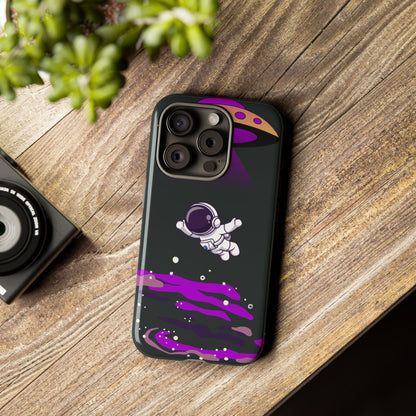 Black and Purple Minimalist Modern Space Phone Case