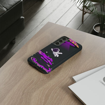 Black and Purple Minimalist Modern Space Phone Case