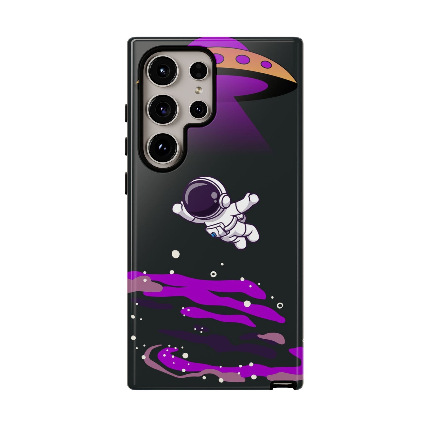 Black and Purple Minimalist Modern Space Phone Case