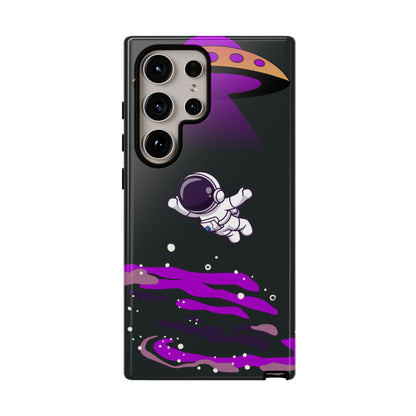Black and Purple Minimalist Modern Space Phone Case