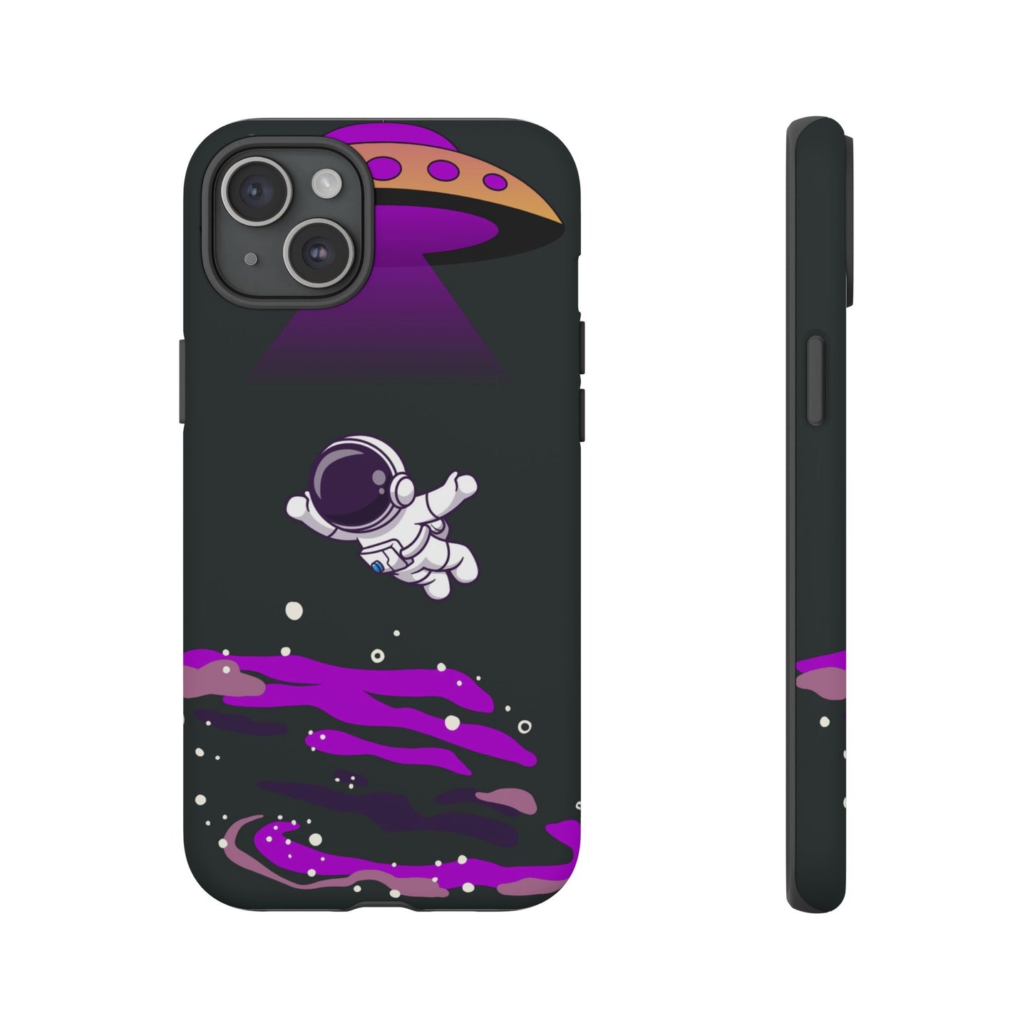 Black and Purple Minimalist Modern Space Phone Case