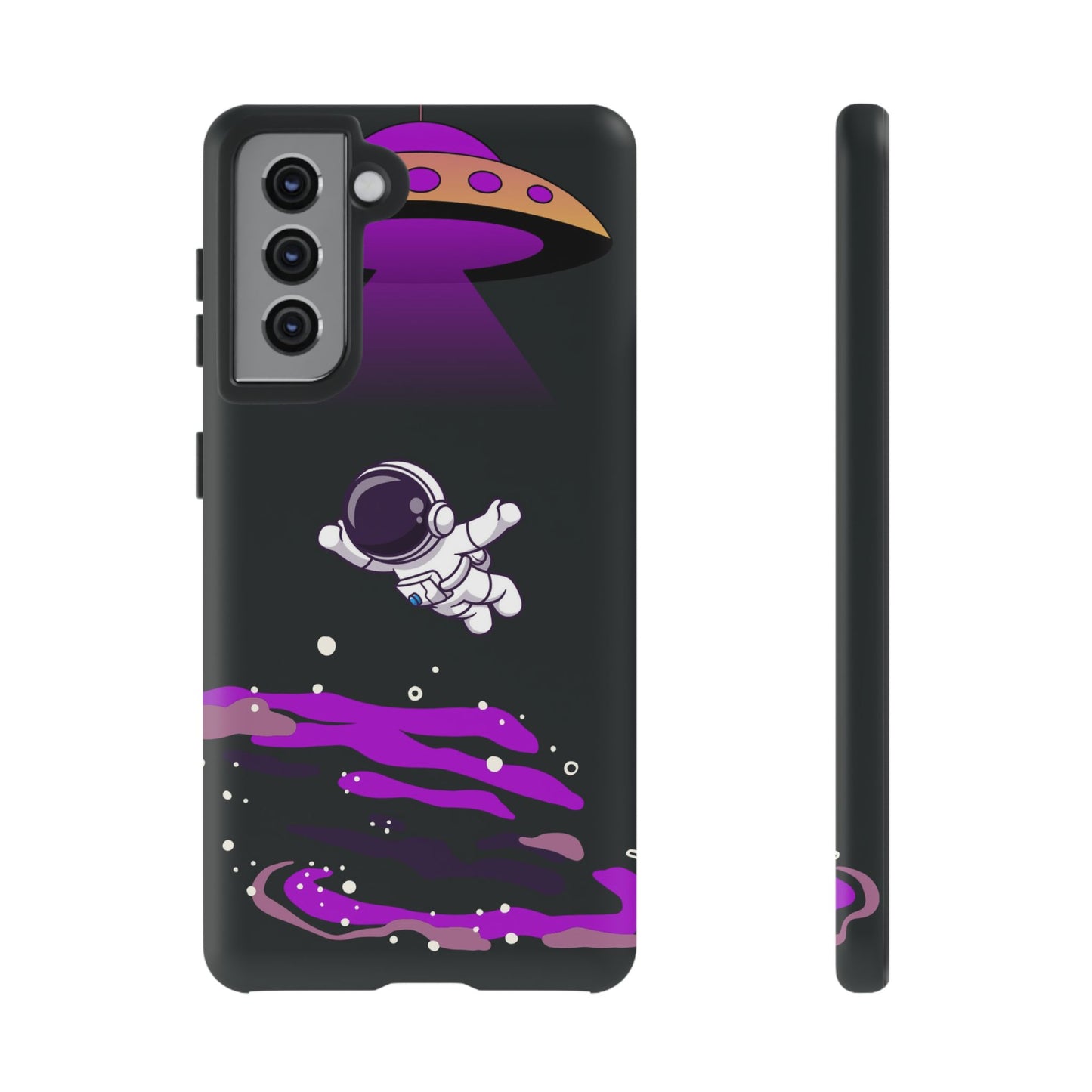 Black and Purple Minimalist Modern Space Phone Case