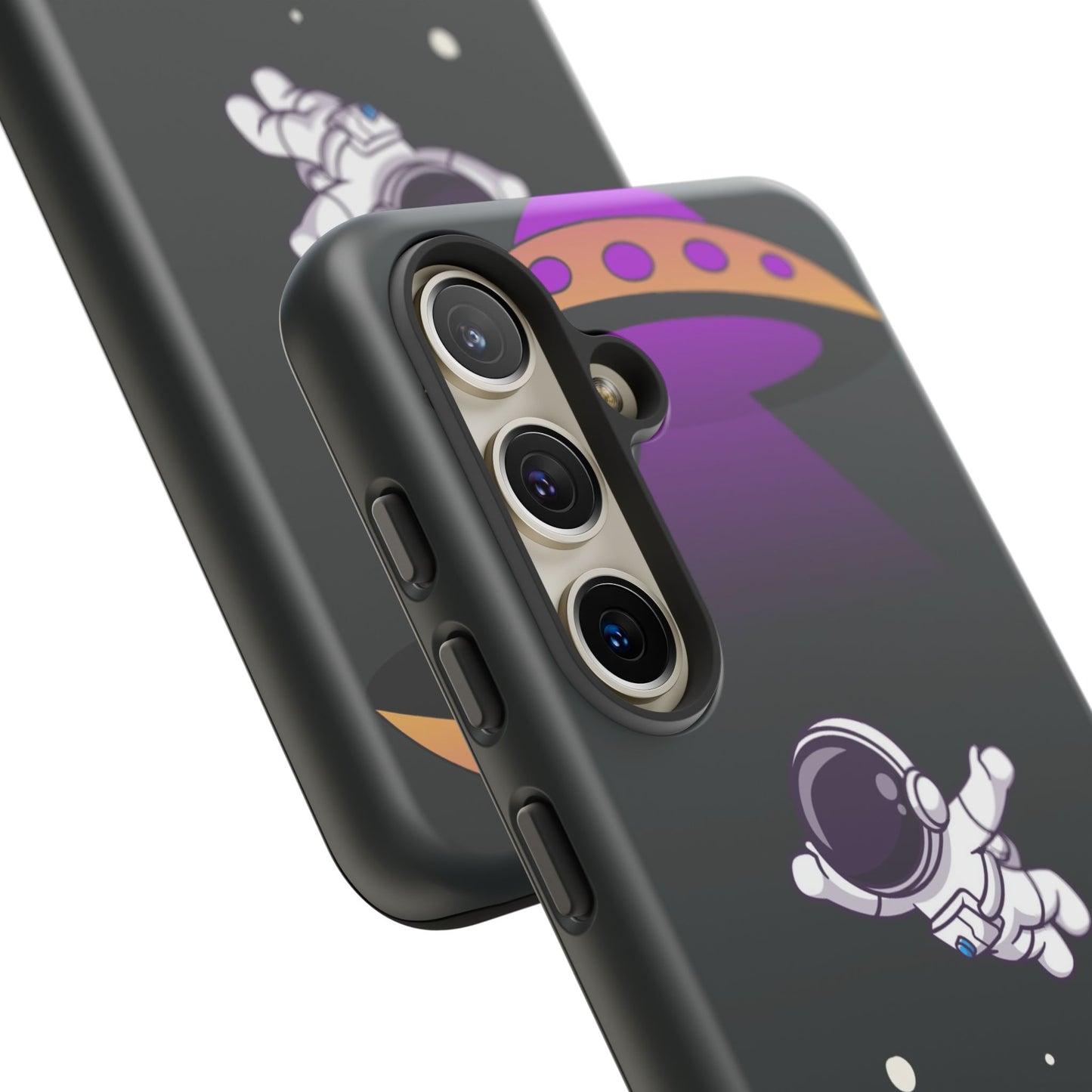 Black and Purple Minimalist Modern Space Phone Case