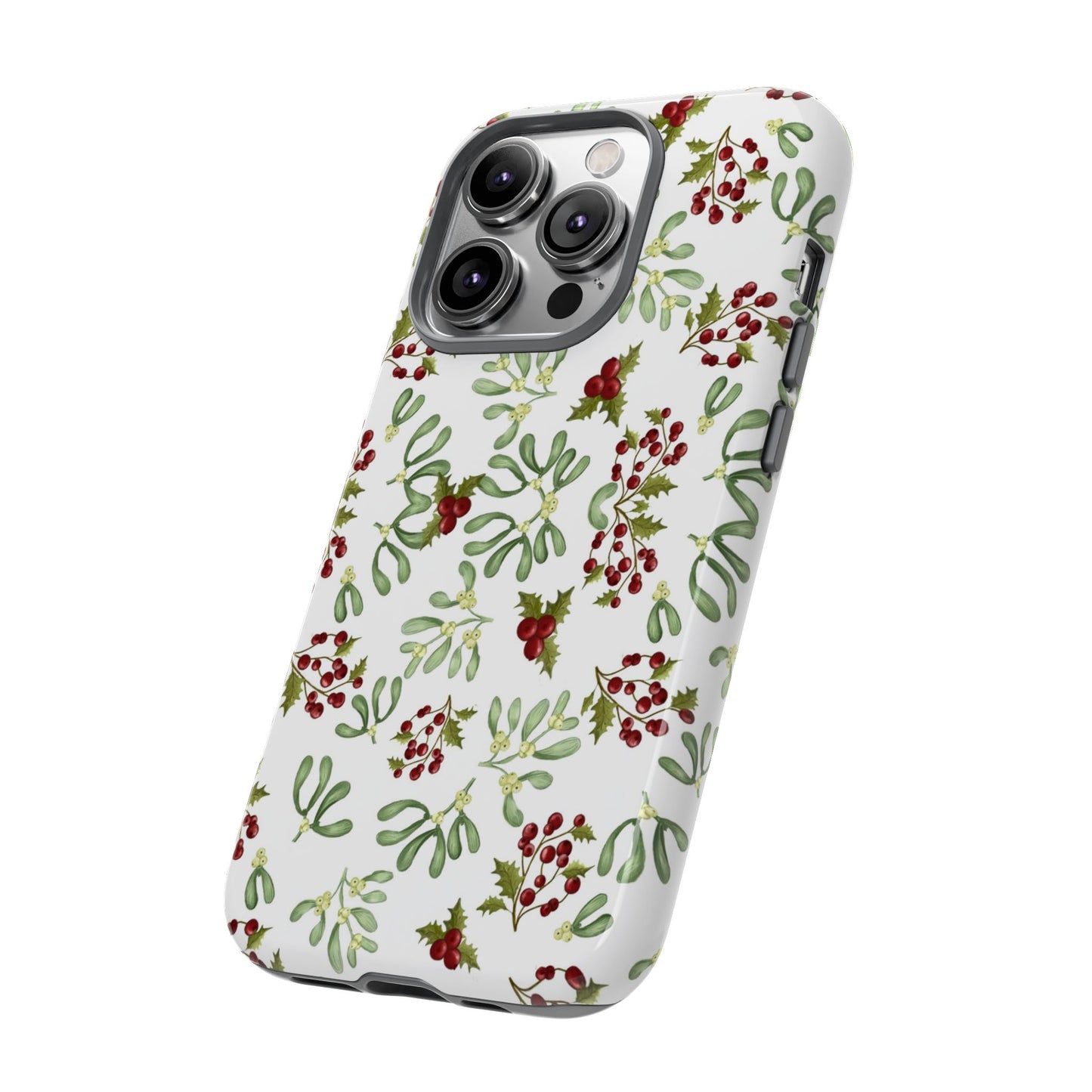 Red Green Watercolor Chriatmas Phone Case