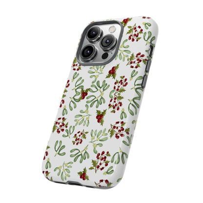 Red Green Watercolor Chriatmas Phone Case