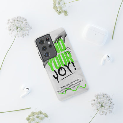White Green Grunge Find Your Joy Phone Case
