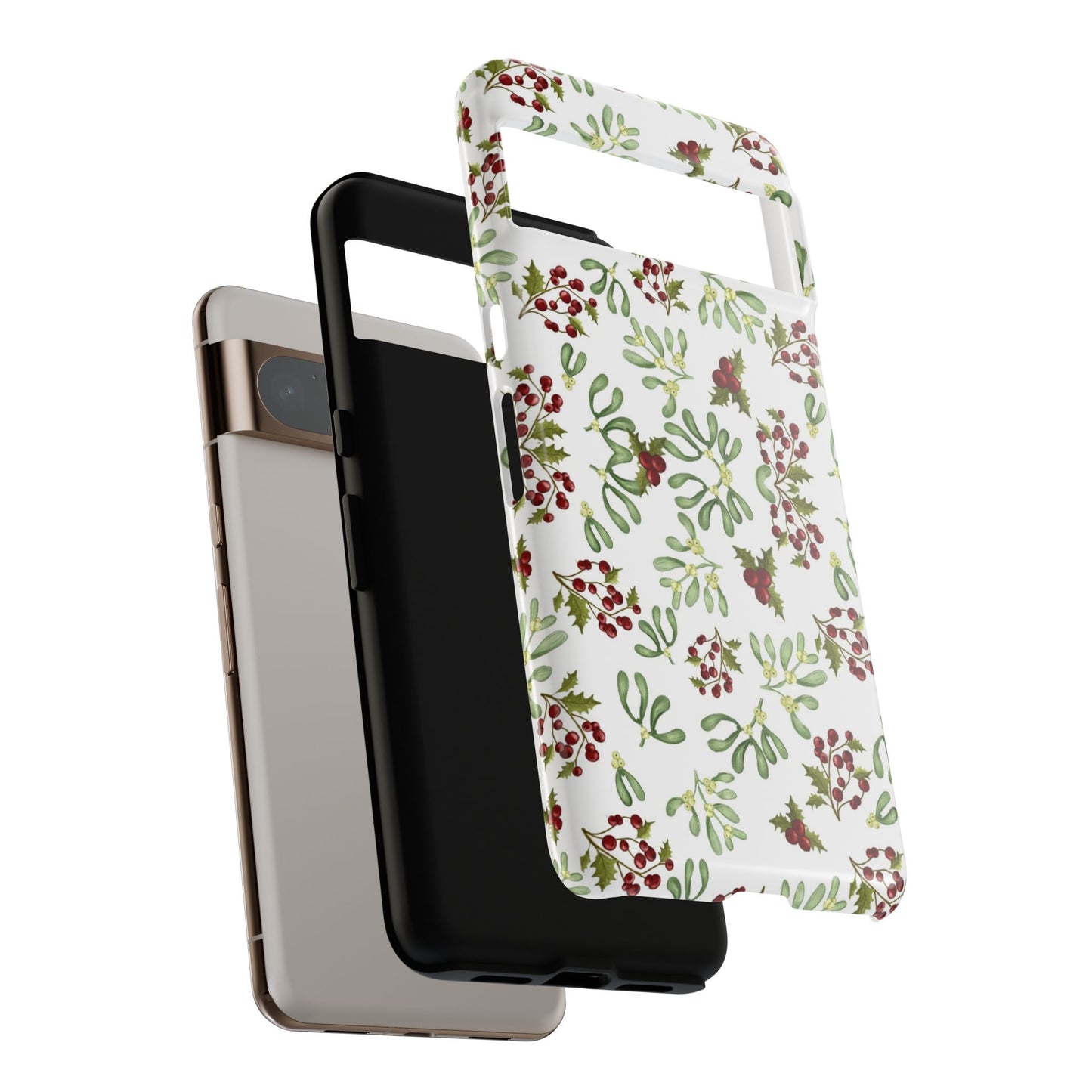Red Green Watercolor Chriatmas Phone Case