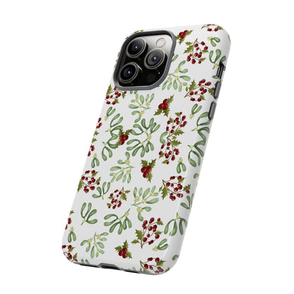 Red Green Watercolor Chriatmas Phone Case