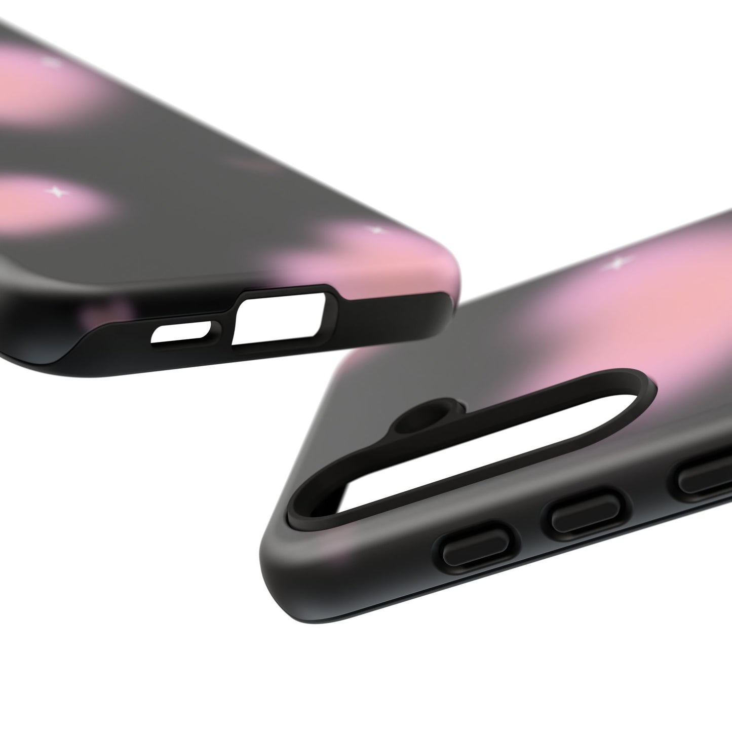 Black and Pink Blurry Heart Phone Case