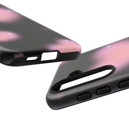 Black and Pink Blurry Heart Phone Case