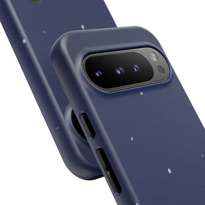 Blue Illustrated Couple and Night Sky Phone Case