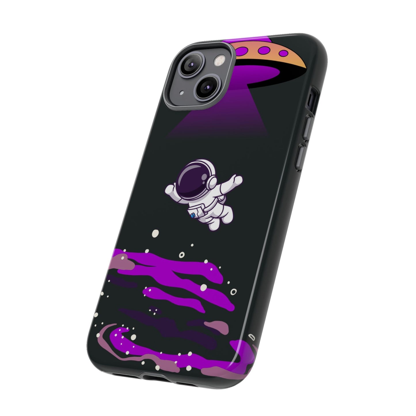 Black and Purple Minimalist Modern Space Phone Case