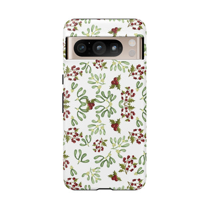 Red Green Watercolor Chriatmas Phone Case
