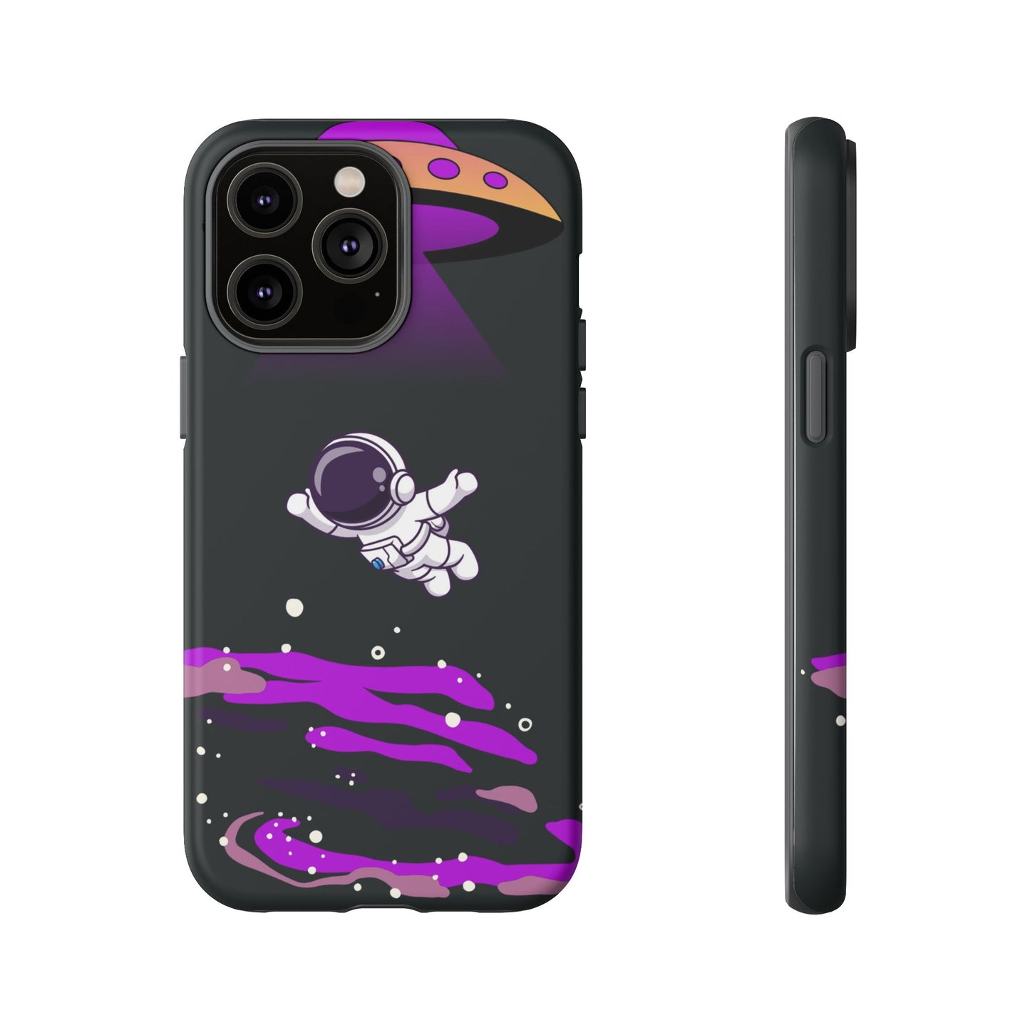 Black and Purple Minimalist Modern Space Phone Case