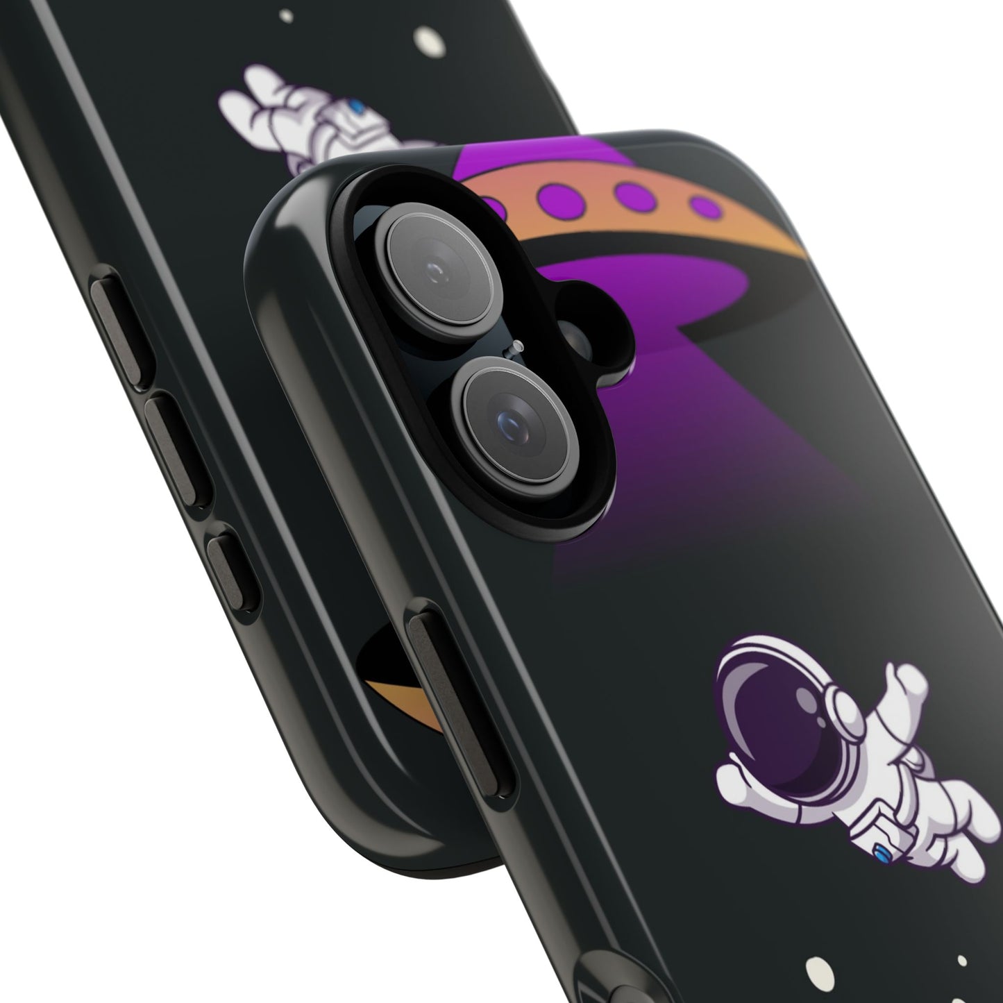 Black and Purple Minimalist Modern Space Phone Case