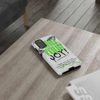 White Green Grunge Find Your Joy Phone Case