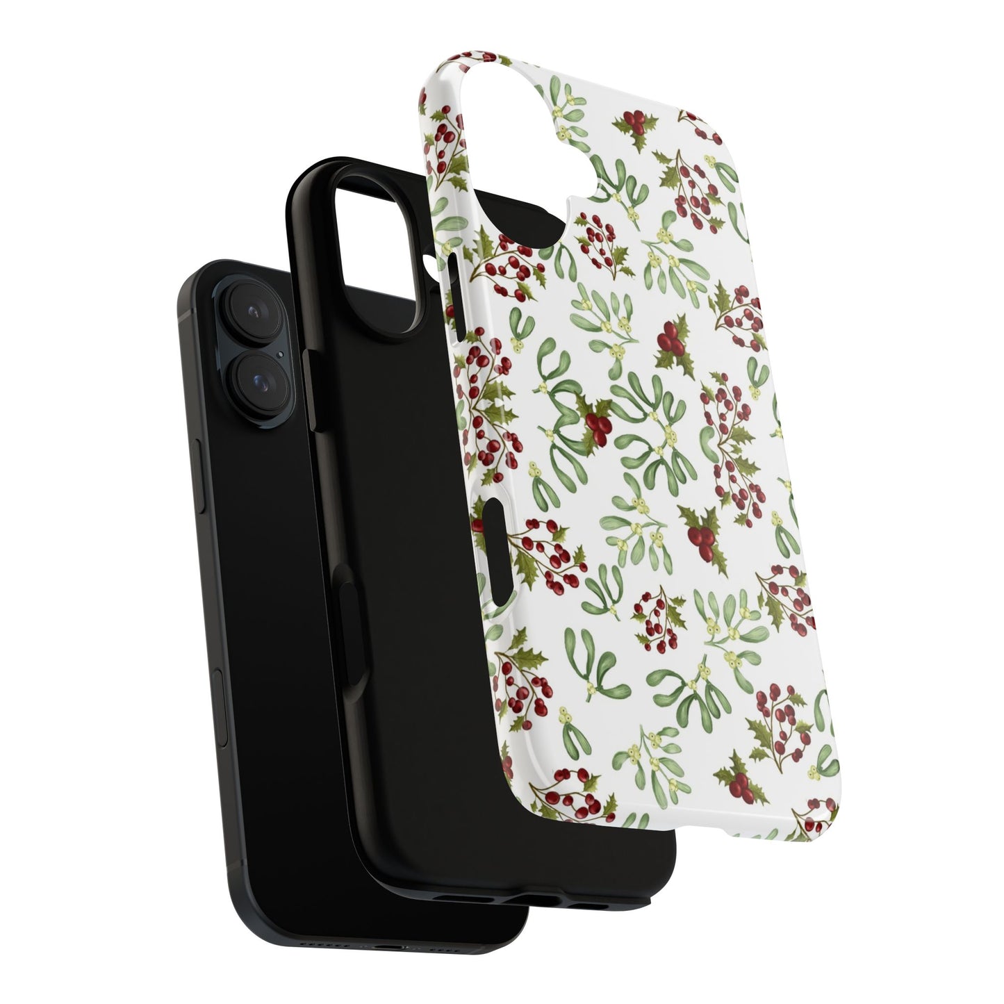 Red Green Watercolor Chriatmas Phone Case