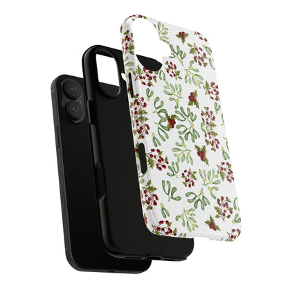 Red Green Watercolor Chriatmas Phone Case