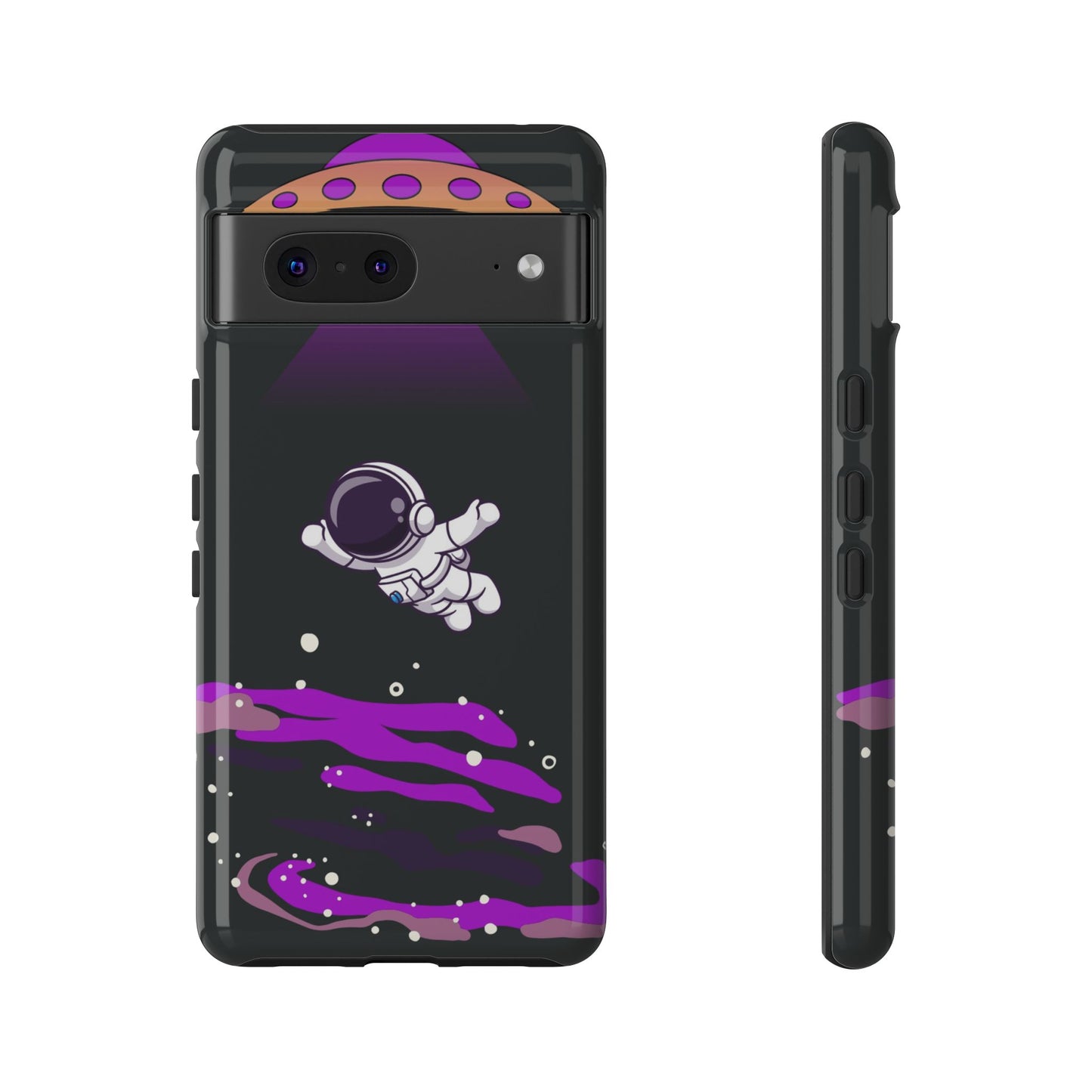 Black and Purple Minimalist Modern Space Phone Case