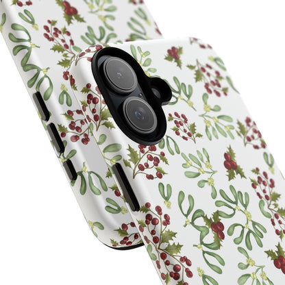 Red Green Watercolor Chriatmas Phone Case
