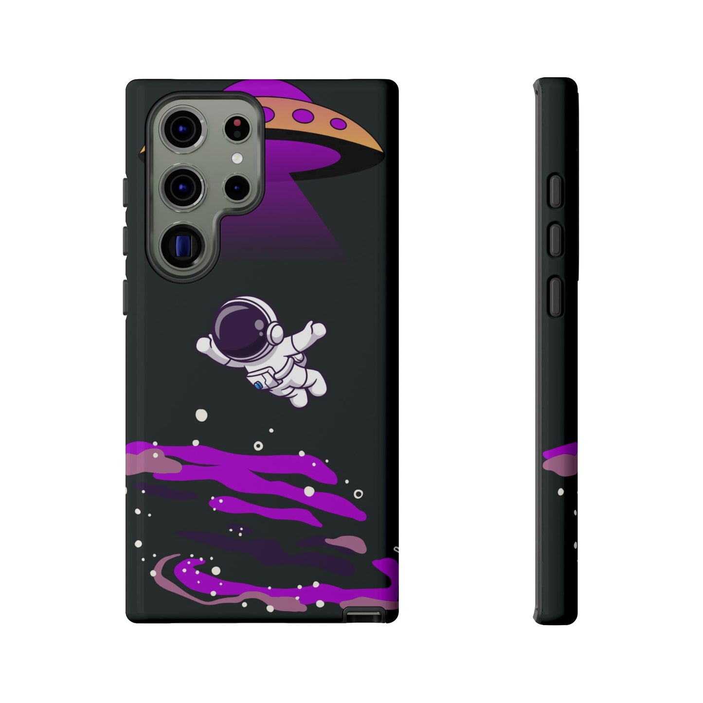 Black and Purple Minimalist Modern Space Phone Case