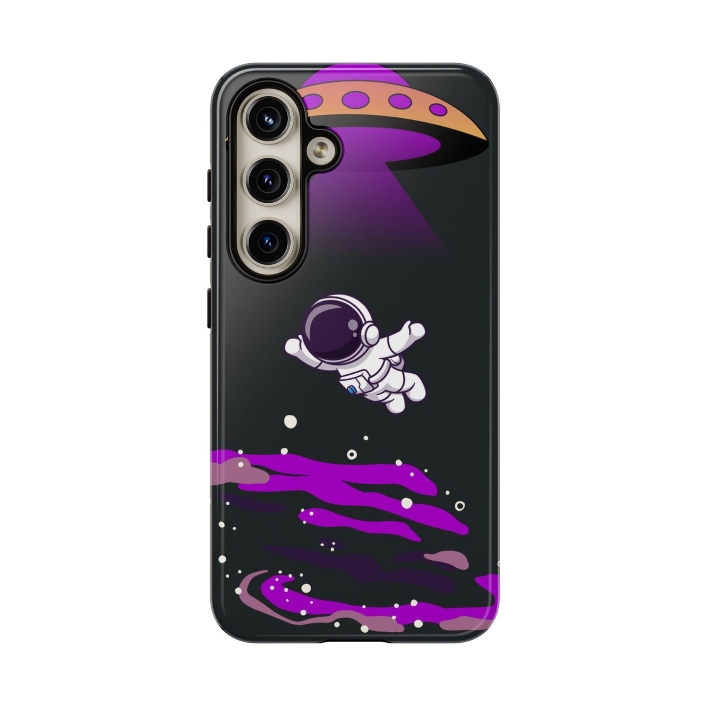 Black and Purple Minimalist Modern Space Phone Case