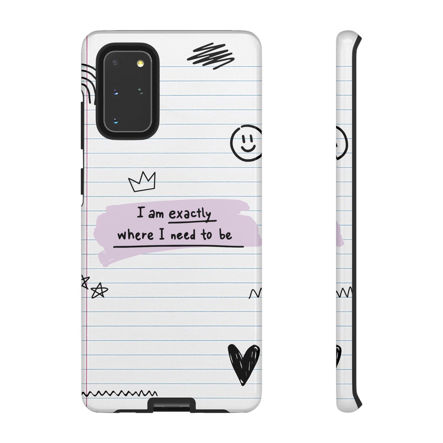 Self Affirmation Doodle Paper Phone Case