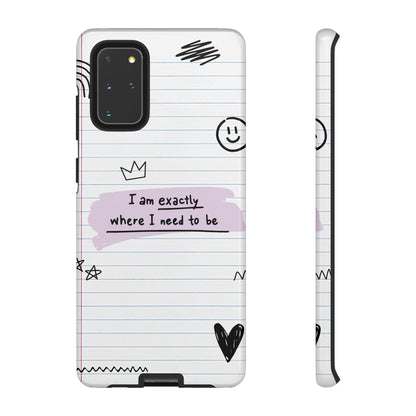 Self Affirmation Doodle Paper Phone Case
