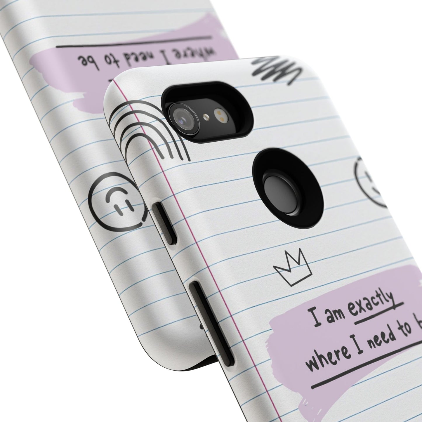 Self Affirmation Doodle Paper Phone Case