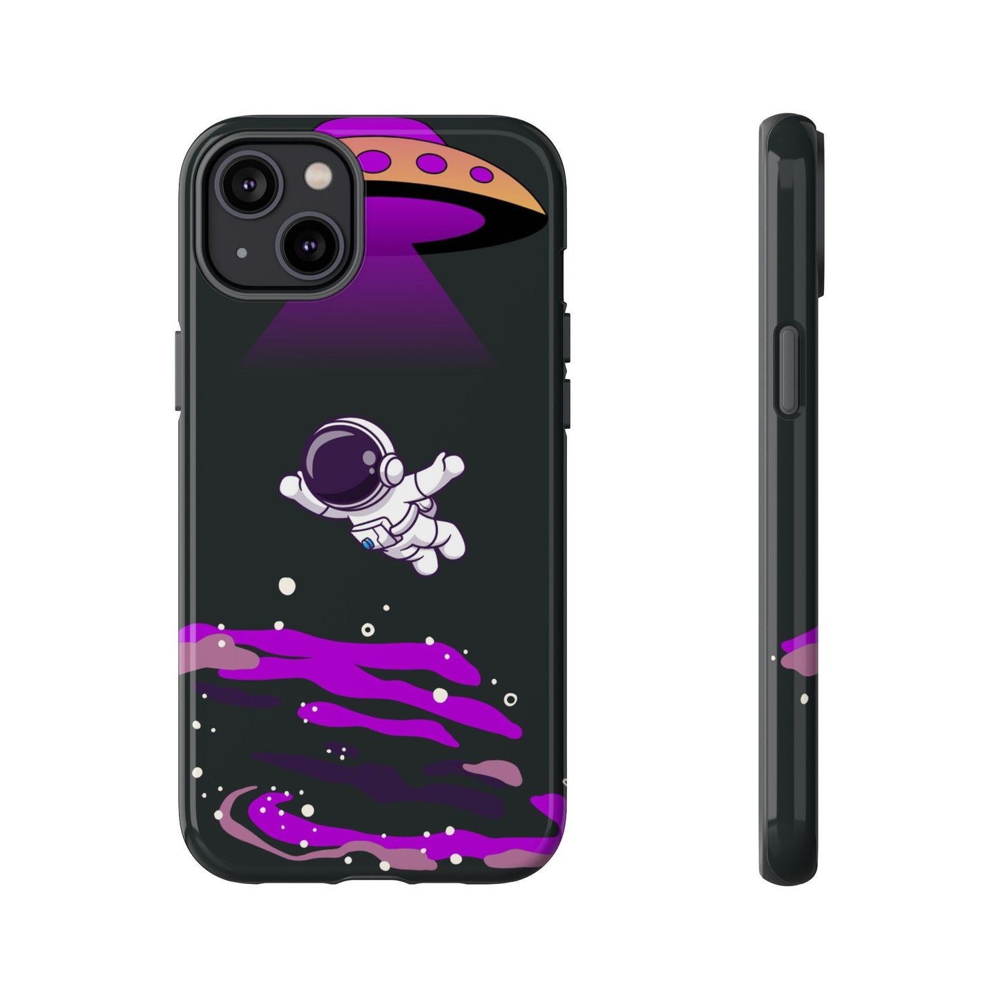 Black and Purple Minimalist Modern Space Phone Case