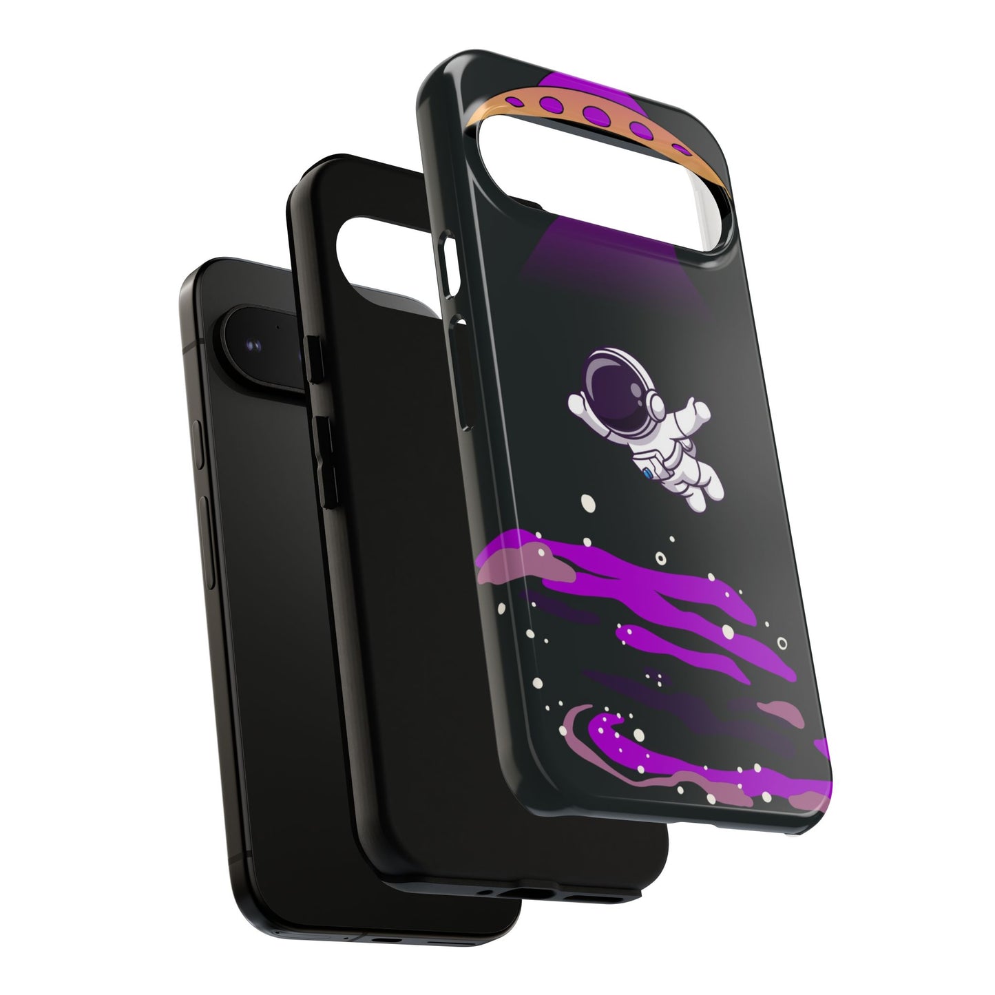 Black and Purple Minimalist Modern Space Phone Case