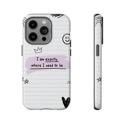 Self Affirmation Doodle Paper Phone Case