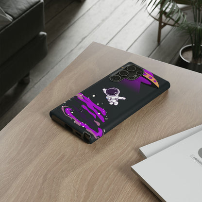 Black and Purple Minimalist Modern Space Phone Case