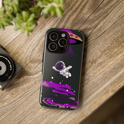 Black and Purple Minimalist Modern Space Phone Case