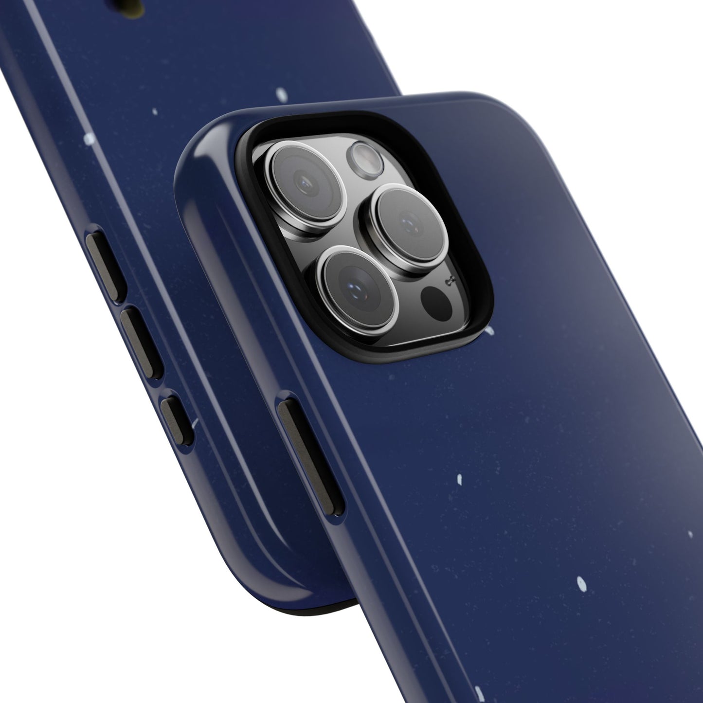 Blue Illustrated Couple and Night Sky Phone Case