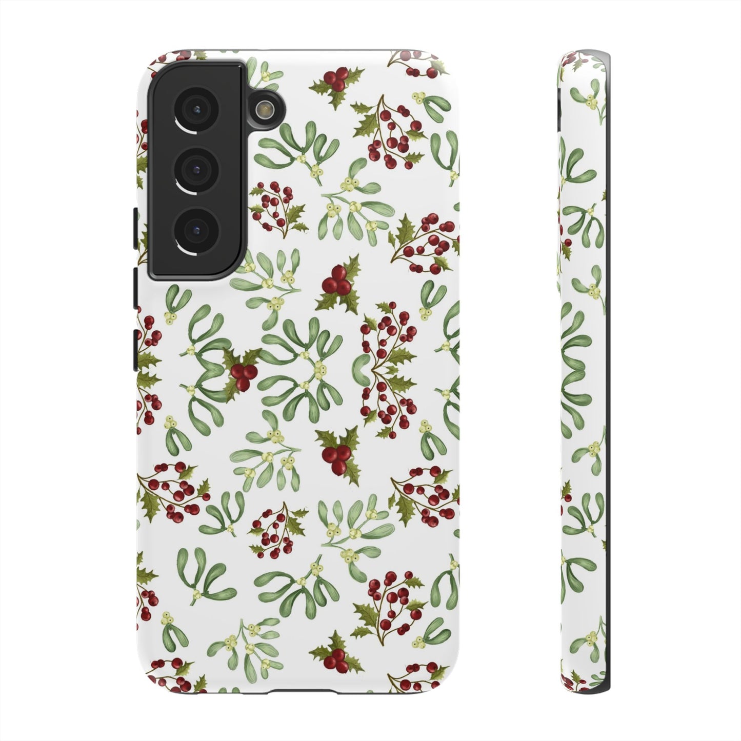 Red Green Watercolor Chriatmas Phone Case