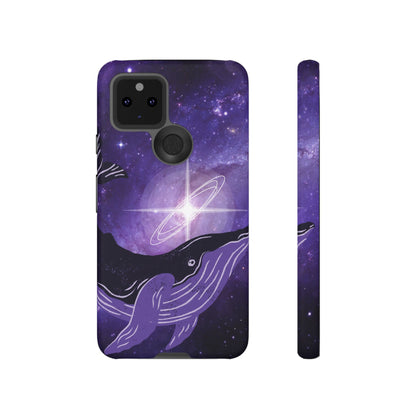 Purple Whale in Outer Space Phone Case
