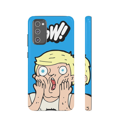 Blue Illustrated Shocked Man Phone Case