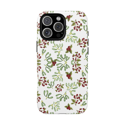 Red Green Watercolor Chriatmas Phone Case