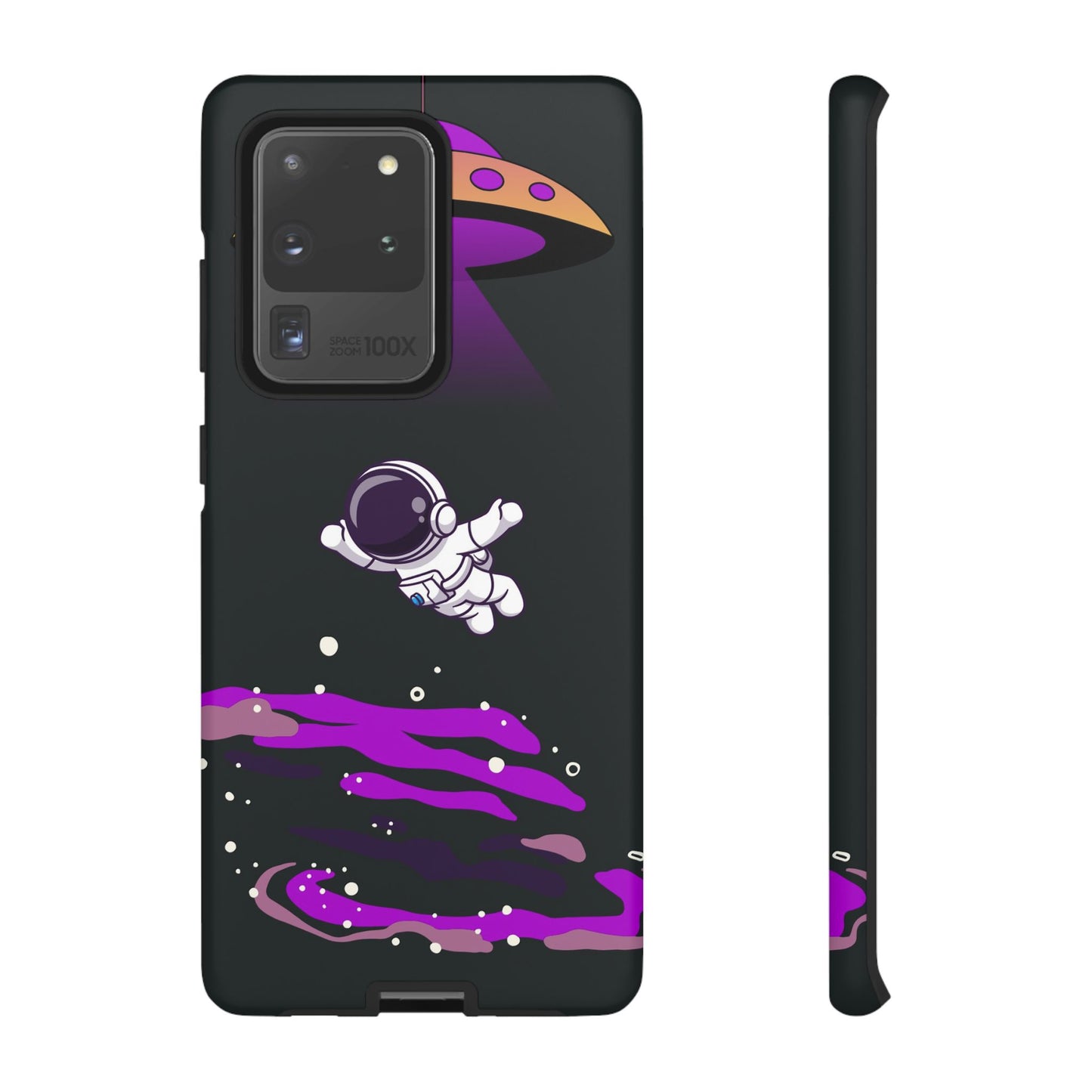 Black and Purple Minimalist Modern Space Phone Case
