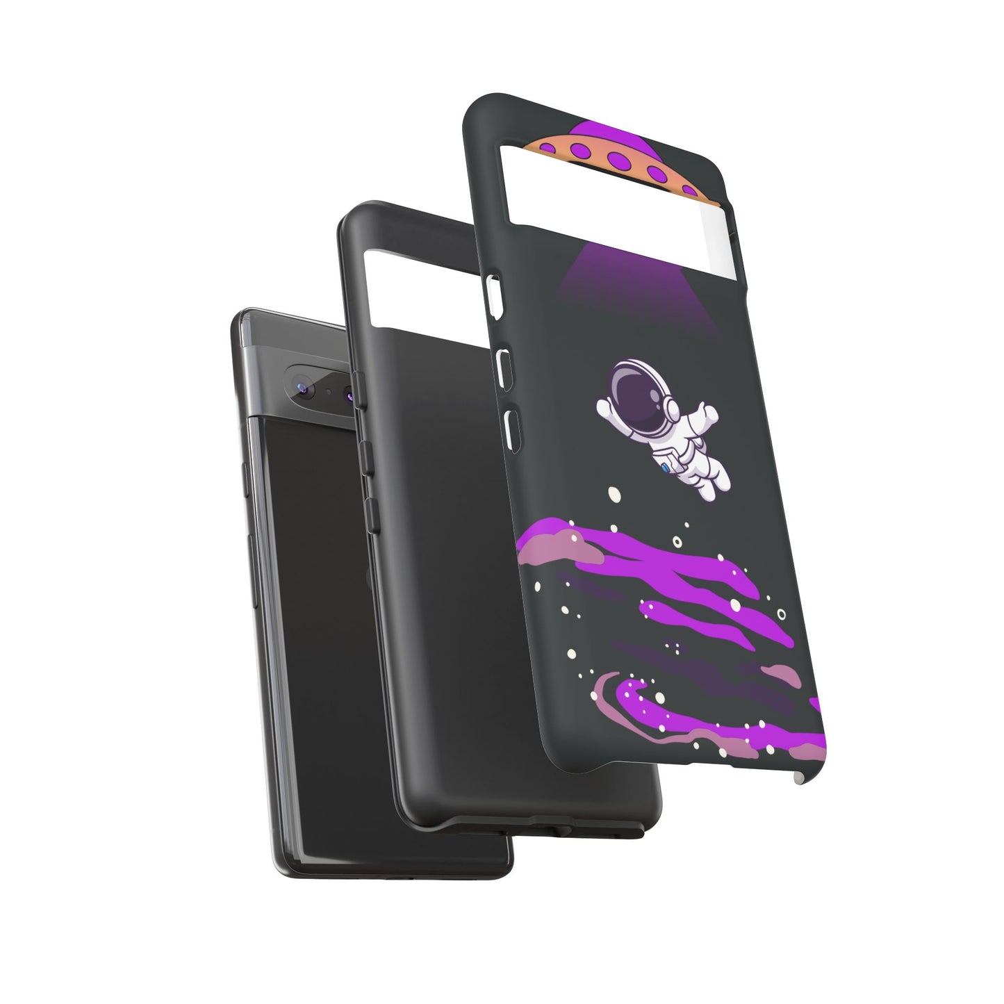 Black and Purple Minimalist Modern Space Phone Case