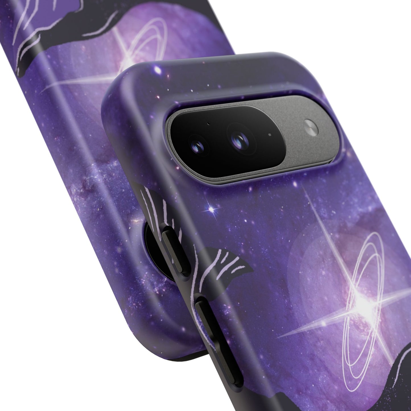 Purple Whale in Outer Space Phone Case