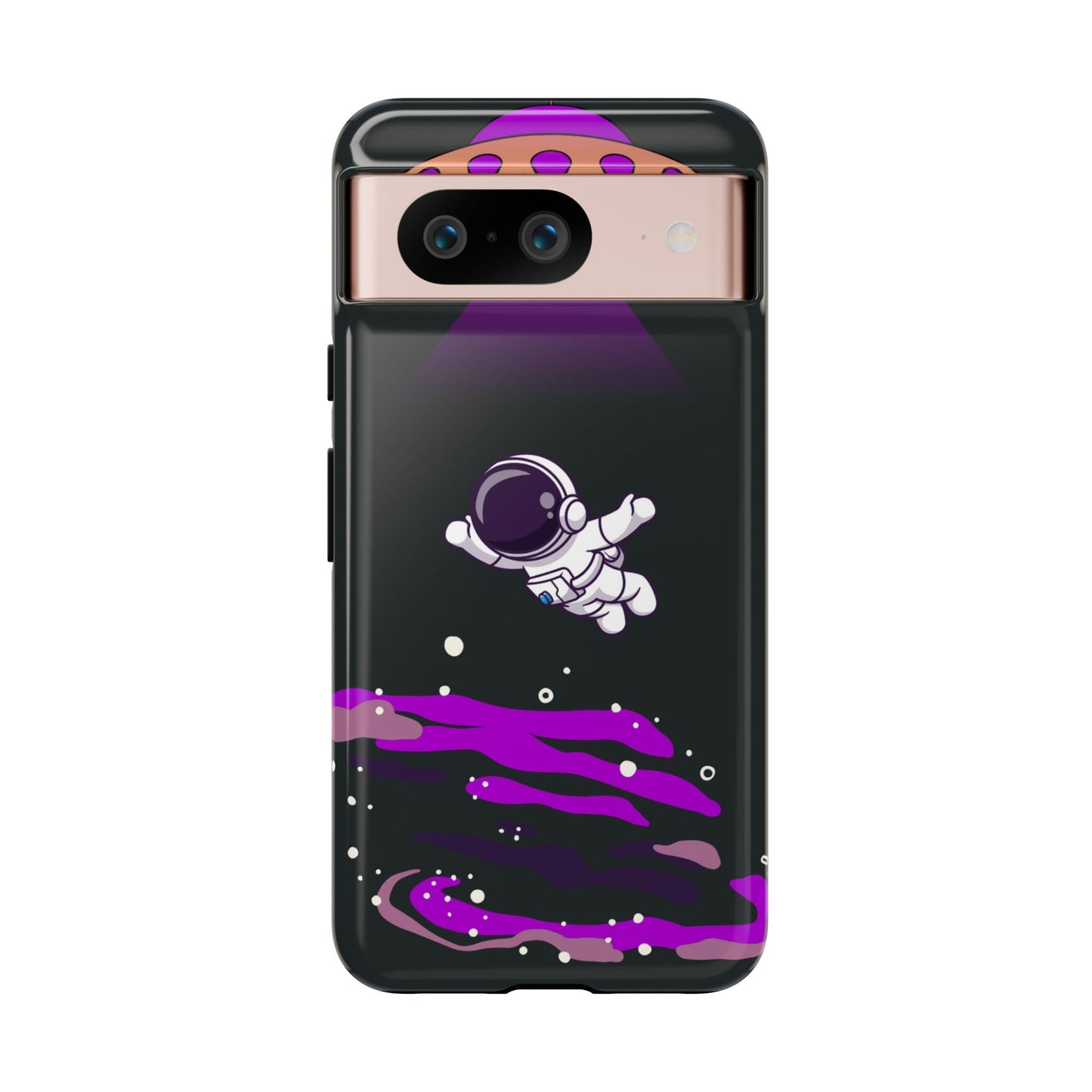 Black and Purple Minimalist Modern Space Phone Case