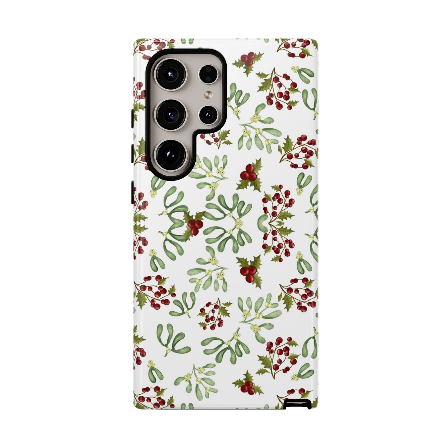 Red Green Watercolor Chriatmas Phone Case