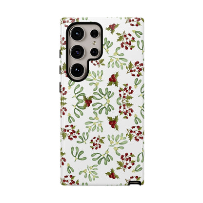 Red Green Watercolor Chriatmas Phone Case