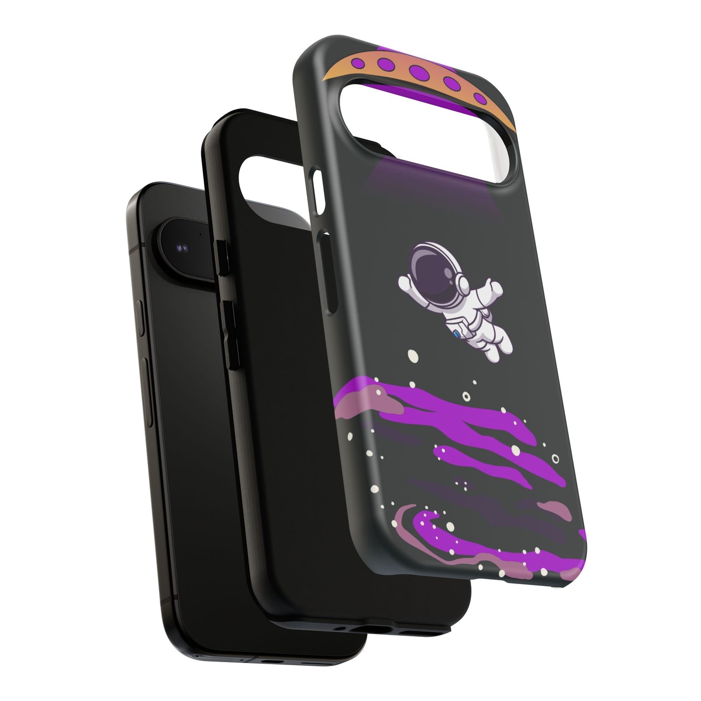 Black and Purple Minimalist Modern Space Phone Case