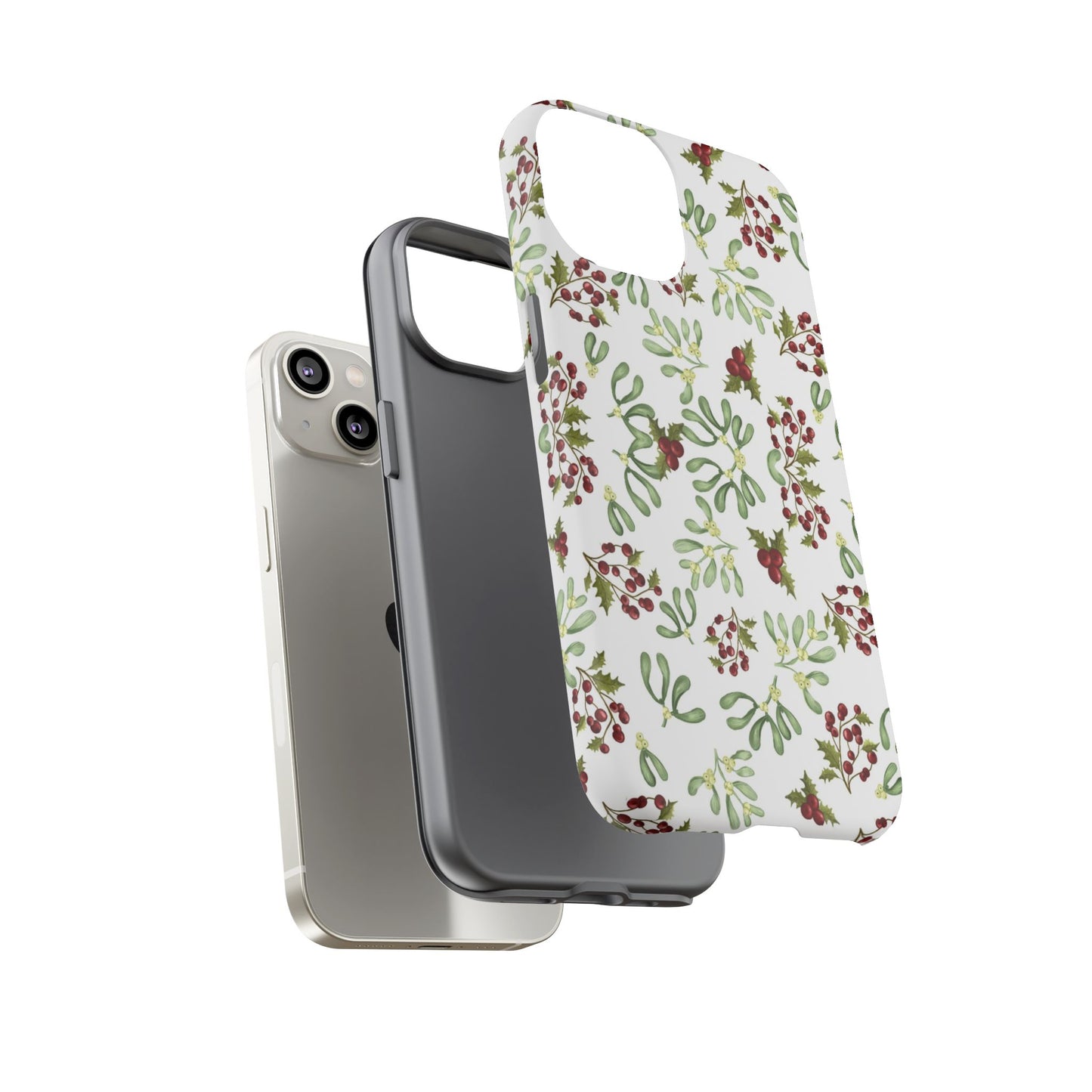 Red Green Watercolor Chriatmas Phone Case