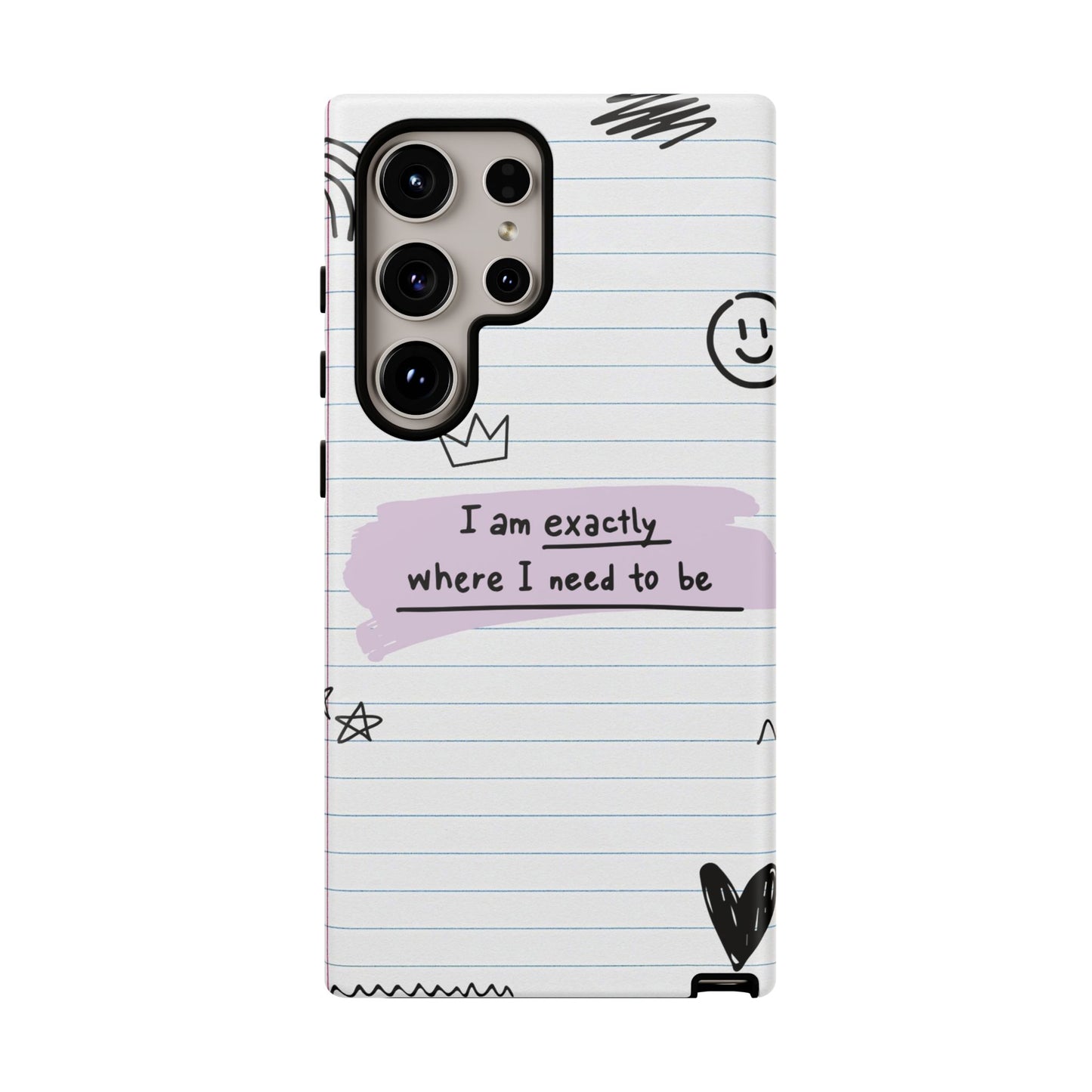 Self Affirmation Doodle Paper Phone Case